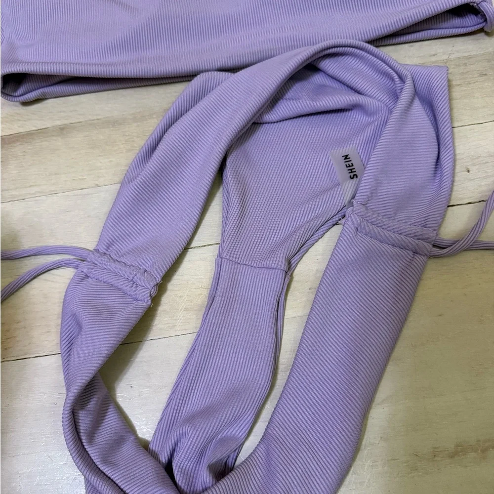 SHEIN Lavender Ribbed Bikini - Picture 6 of 6
